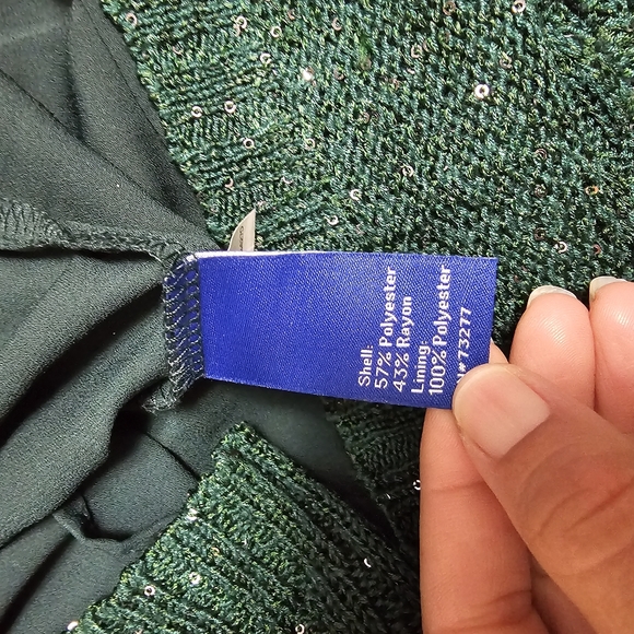 Apt. 9 Knight Green Step Hem Sequin Tunic Size Large - Picture 8 of 9